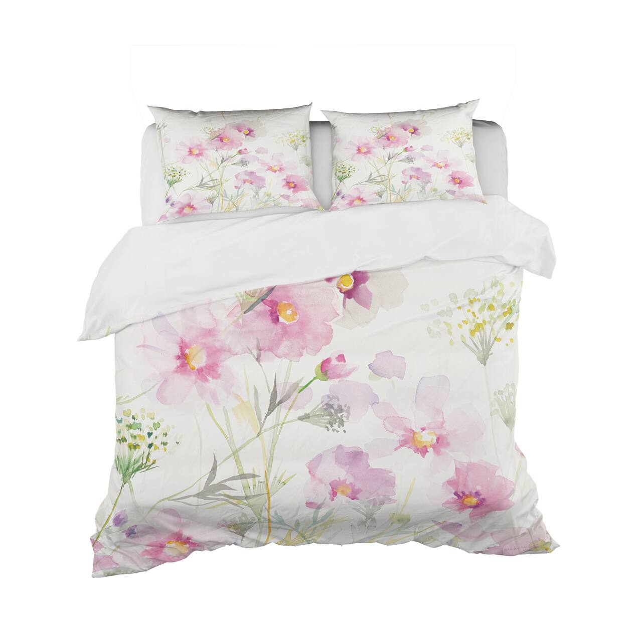Designart 'Shabby Flower IV' Shabby Bedding Set - Duvet Cover & Shams